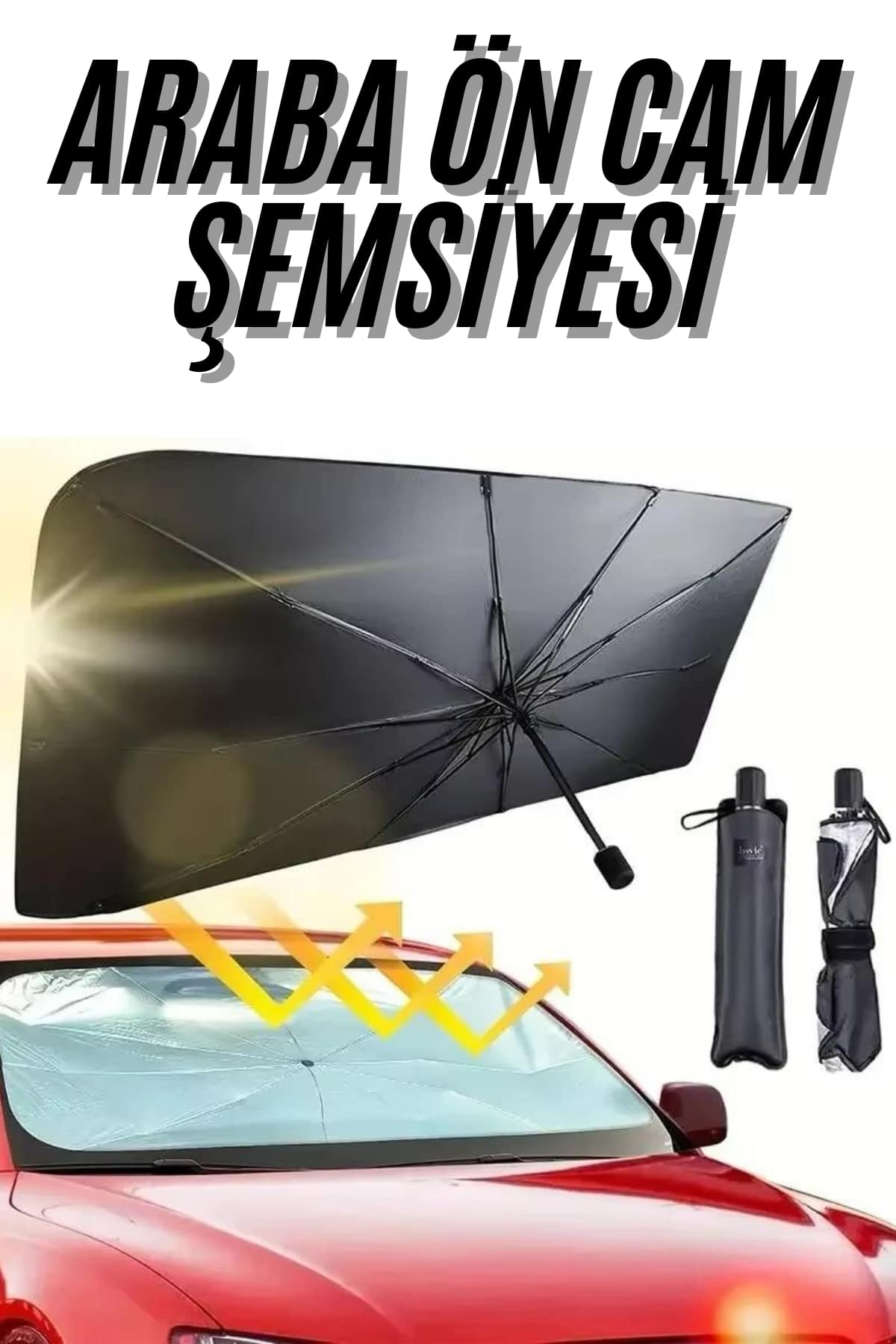 1-114 Ön Cam Güneşlik Şemsiye Tüm Araçlar İçin Araba Katlanabilir Güneşlik - vipsepet - Görsel 1