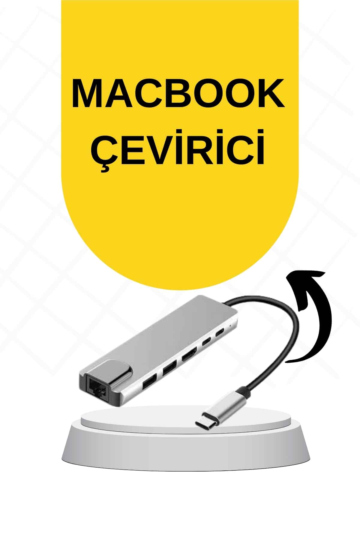 1-16 Macbook Pro/air Uyumlu USB Type-C 8 In 1 Hub Dönüştürücü Çevirici Çoklayıcı USB Hdmı Micro Sd 8 Girişli - Vipsepet - Görsel 1