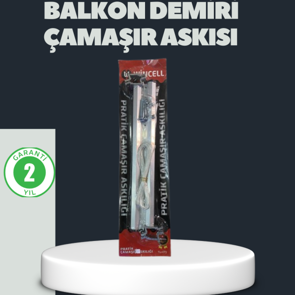 Balkon Demiri Çamaşır Askısı Kare Demirlere Uygun Dayanıklı Tasarım - Vipsepet