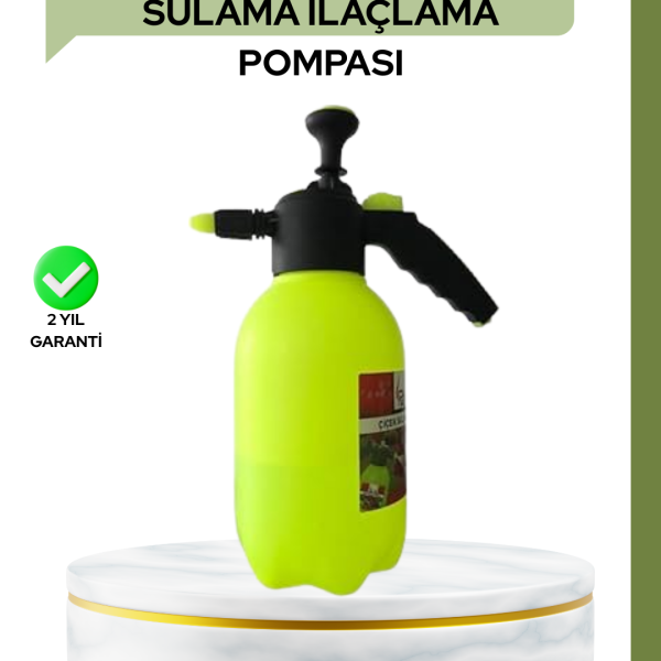 2 Litre Pompalı Püskürtücü Bakır Nozullu Ayarlı Sprey Temizlik ve Bahçe - Vipsepet