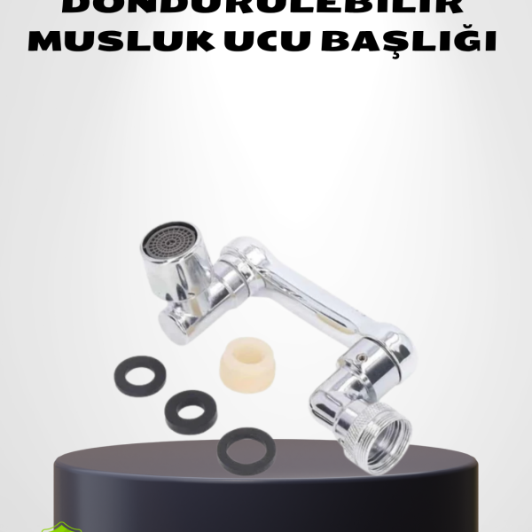 1080° Dönebilen Musluk Ucu – Su Tasarruflu, Esnek ve 360° Çift Eksenli Başlık - Vipsepet