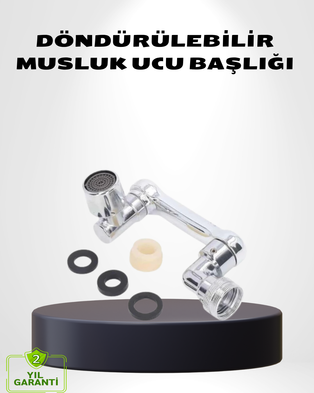 1-72 1080° Dönebilen Musluk Ucu – Su Tasarruflu, Esnek ve 360° Çift Eksenli Başlık - Vipsepet - Görsel 1