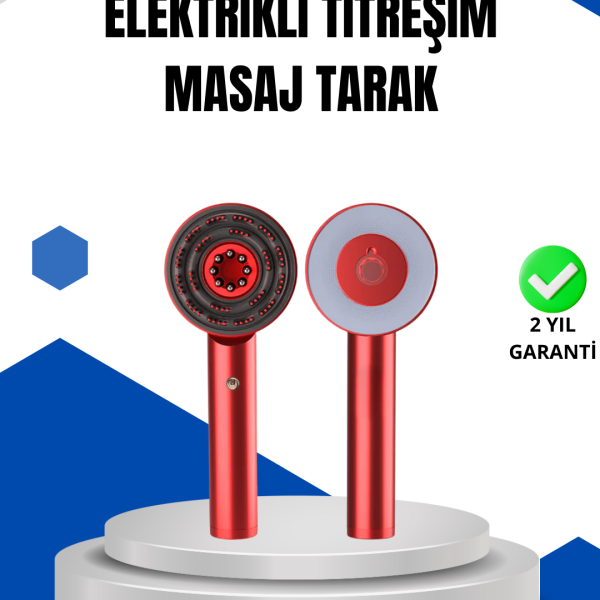 Mikro Akım Teknolojili Elektrikli Saç Masaj Fırçası Yağ Uygulamalı - Vipsepet