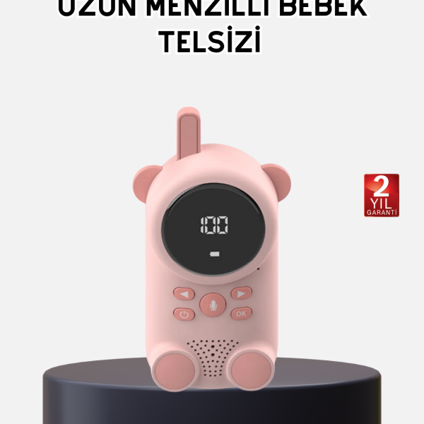 Bebek Telsizi LCD Ekran VOX İki Yönlü İletişim USB Şarj Hafif - Vipsepet