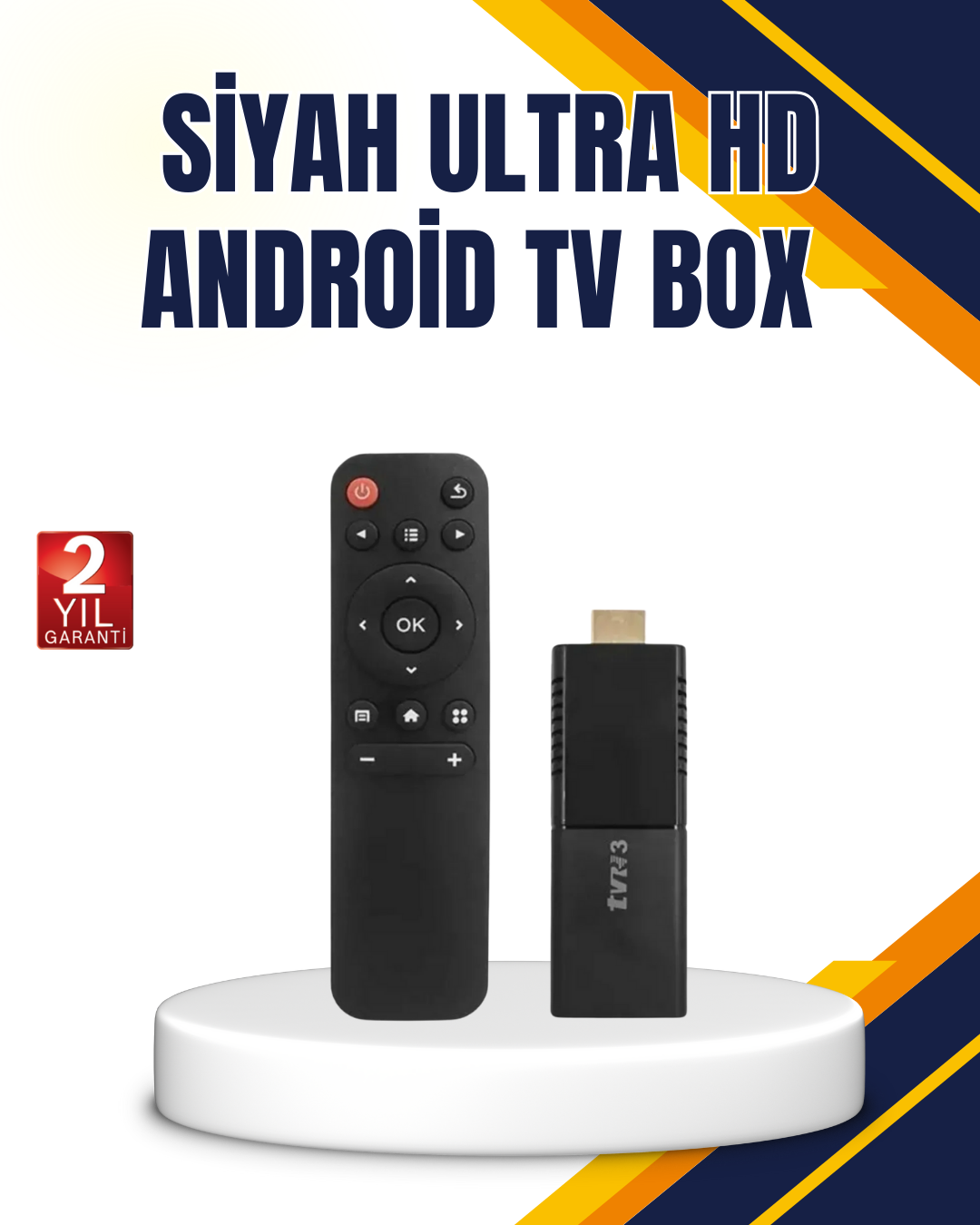 3-3 Android TV Stick 4K Ultra HD Görüntü Destekli - Vipsepet - Görsel 1