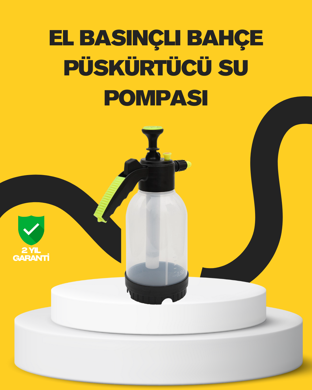 3-41 Köpük Püskürtücü 2 Litre Dayanıklı Manuel Basınçlı Yıkama Şişesi - Vipsepet - Görsel 1