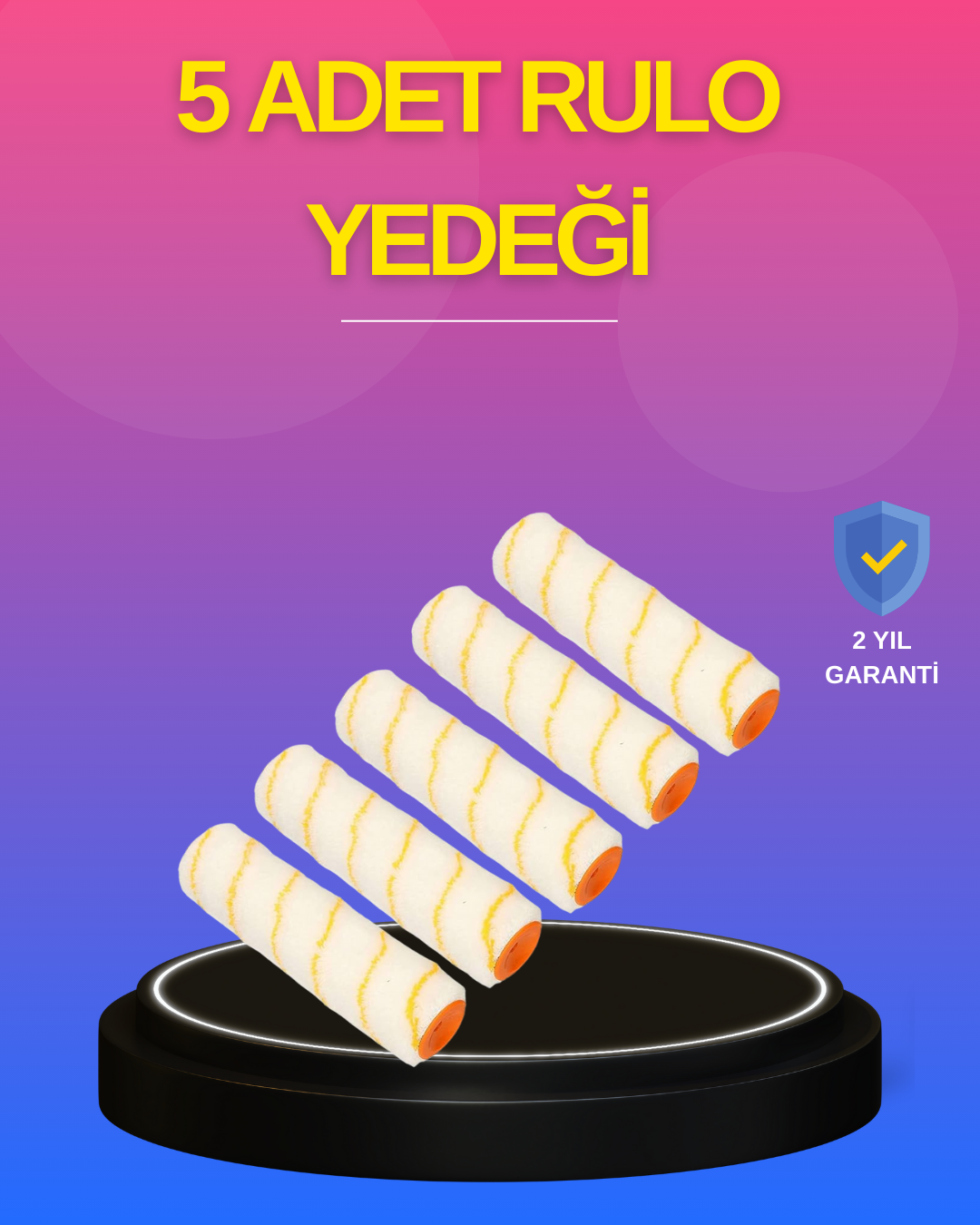 3-7 5’li Detay Boya Rulo Takımı Pürüzsüz Yüzey İçin İdeal - Vipsepet - Görsel 1