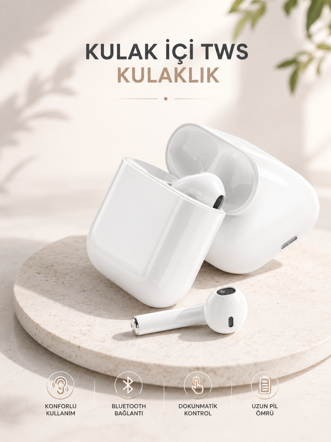 381ddf79-a970-4317-855d-6a7c01385c07 Yeni Nesil HD Ses ve Dokunmatik Kontrol Akıllı ve Şık Bluetooth Kulaklık - vipsepet - Görsel 1