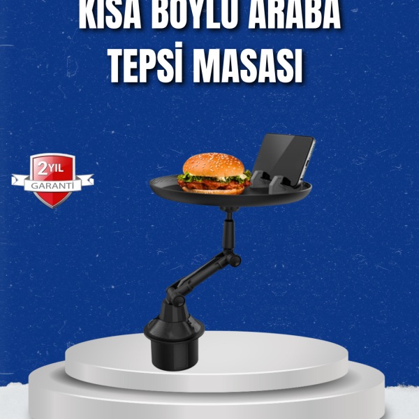 Ayarlanabilir Araç İçi Bardaklık Tepsisi 9 İnç Geniş Alan ve Telefon Standlı - Vipsepet