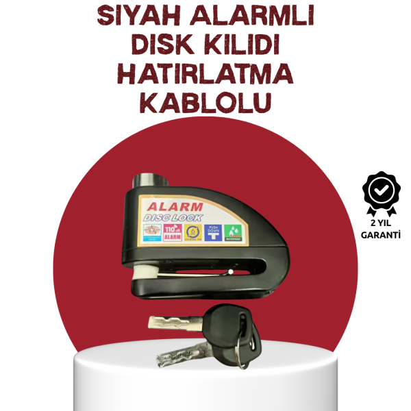 Güvenlik Sensörlü Alarmlı Disk Kilidi Motosiklet ve Bisiklet İçin - Lisinya