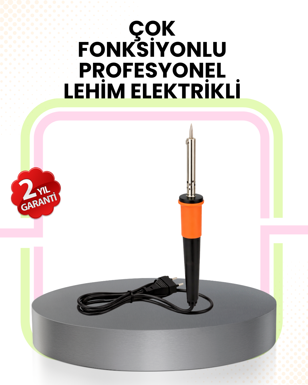 5-126 Paslanmaz Çelik Isıtma Çekirdekli Lehimleme Havyası - Vipsepet - Görsel 1