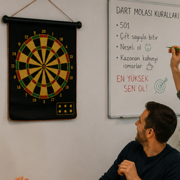 Aile ve Arkadaş Oyunları İçin Manyetik Dart Tahtası 6 Ok Dahil - Vipsepet