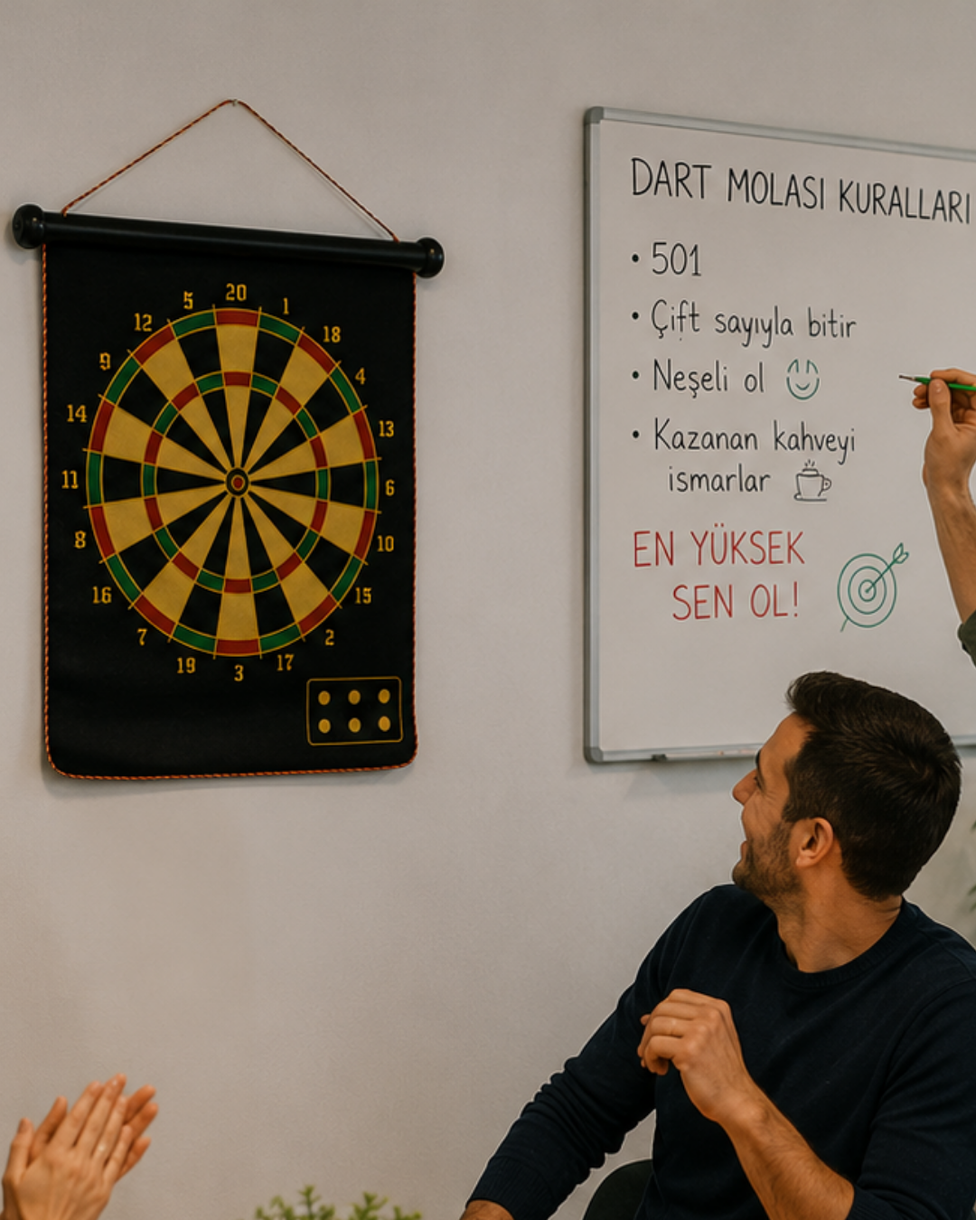 5-66 Aile ve Arkadaş Oyunları İçin Manyetik Dart Tahtası 6 Ok Dahil - Vipsepet - Görsel 1