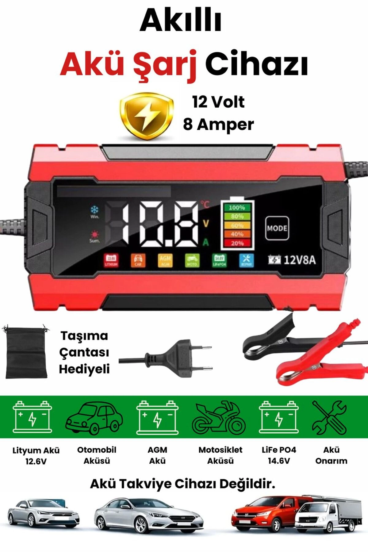 auhma12v-8a-akilli-aku-sarj-cihazi-12v-8a-lcd-ekranli-pulse-repair-otomatik-aku-sarj-desulfator-0-12173145-sw1200sh1800 12V 8A Akıllı Akü Şarj Cihazı 12V 8A LCD Ekranlı Pulse Repair Otomatik Akü Şarj Ve Desülfatör ( Vipsepet ) - Görsel 1