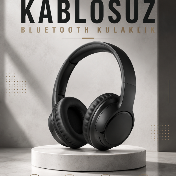Kulak Üstü Kablosuz Bluetooth Kulaklık Yüksek Ses Kaliteli ANC Özelliği - vipsepet