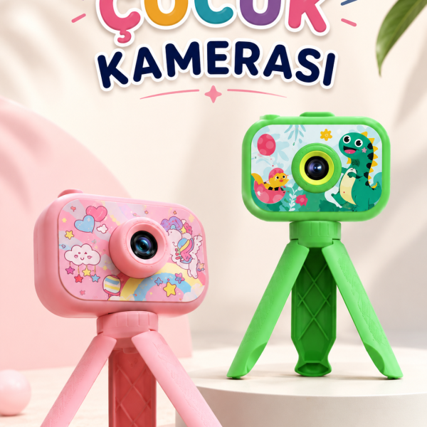 Çocuklara Özel Dijital LCD Ekran 1080P HD Görüntü Kaliteli - Vipsepet