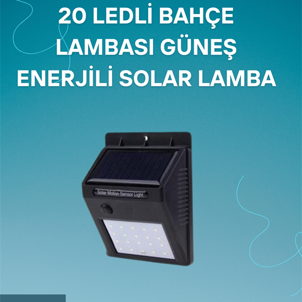Hareket Sensörlü Solar Lamba | 120° Algılama Açısı, 3-4 Metre Mesafe, Suya Dayanıklı LED - Vipsepet