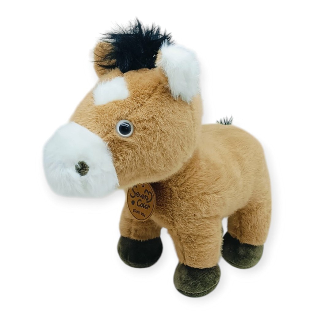 pelus-hayvanlar-sesli-30-cm-acik-kahverengi-44010 Peluş Hayvanlar Sesli 30 cm At - Koyu Kahverengi (Vipsepet) - Görsel 1