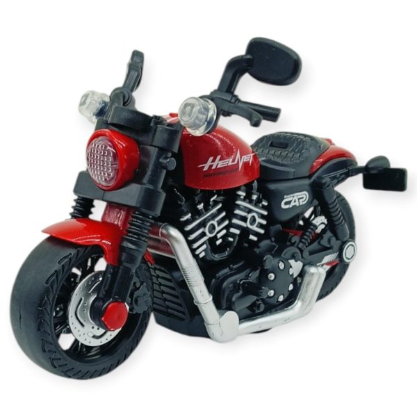 Sürtmeli Işıklı Sesli Chopper Motor Kırmızı 15cm (Vipsepet)